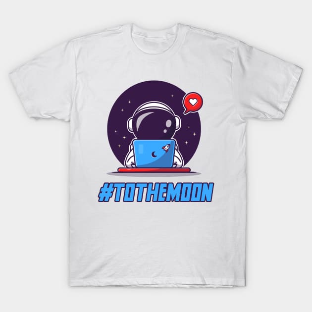 To the moon, crypto moon boy T-Shirt by info@dopositive.co.uk